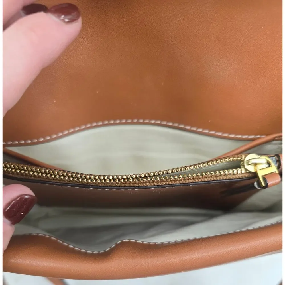 Tory Burch Minimalist Classic Miller Logo Leather Crossbody